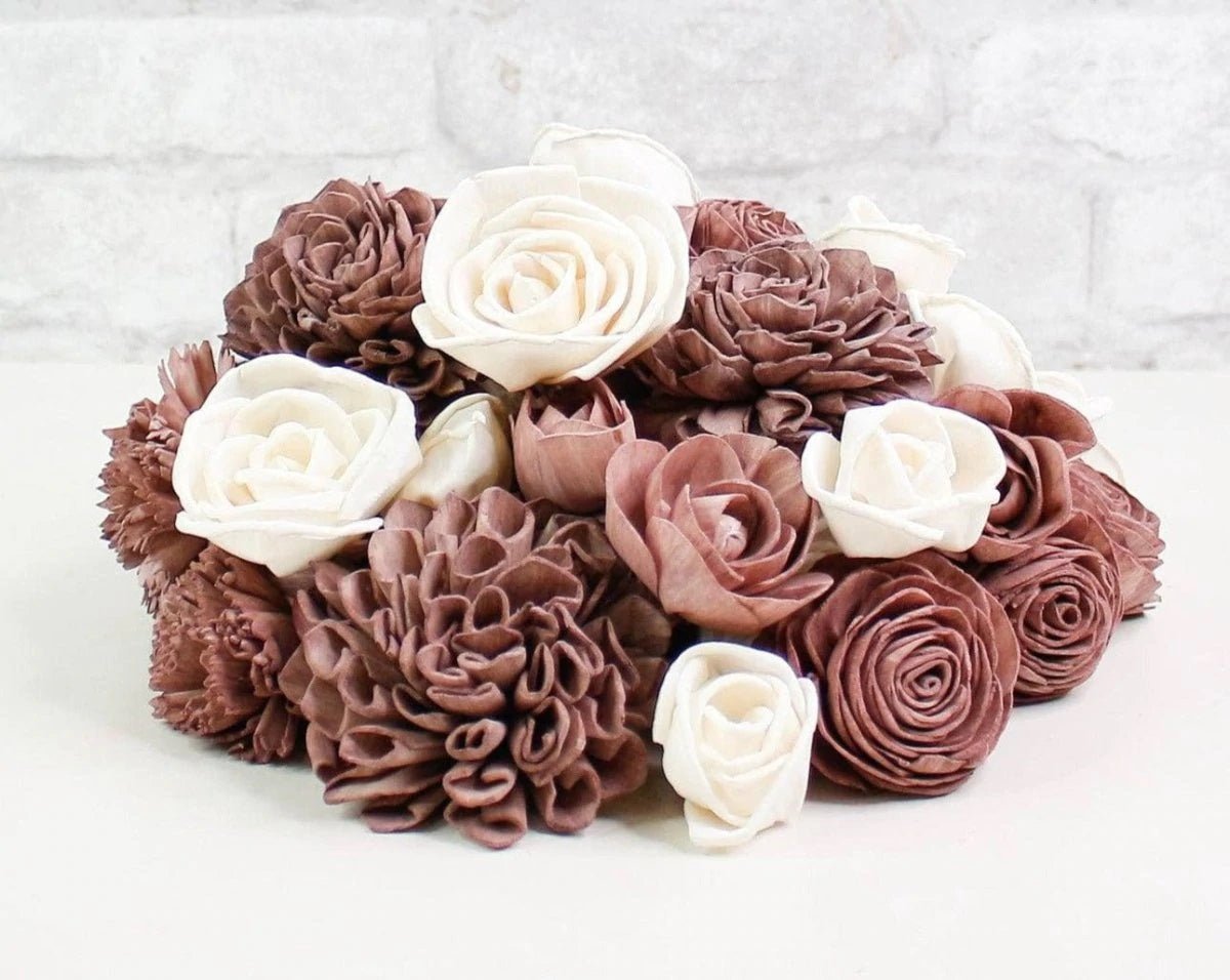 Blush Sola Wood Flower Indoor Wreath