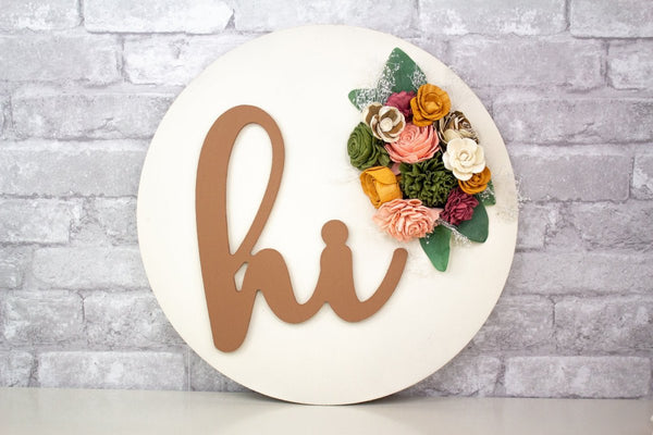 Flower Art with our "Hi" Wood Decor! - Sola Wood Flowers