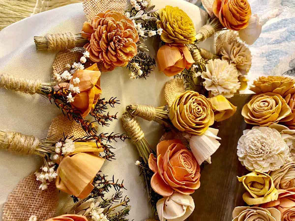 Golden-Hued Fall Wedding Flowers: A DIY Guide - Sola Wood Flowers