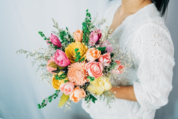 How To Make A Spring Wedding Bouquet - Sola Wood Flowers