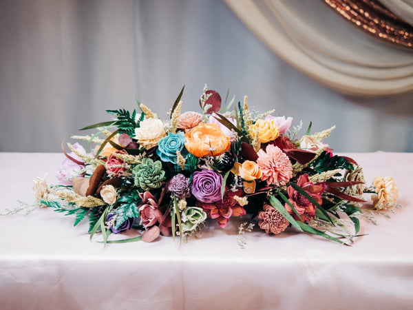 Sweetheart Table Wedding Centerpiece Tutorial - Sola Wood Flowers