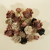 Gun Metal Sally Assortment - Sola Wood Flowers