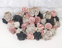 Gun Metal Sally Mini Assortment - Sola Wood Flowers