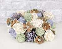 Rainy Sage Assortment - Sola Wood Flowers