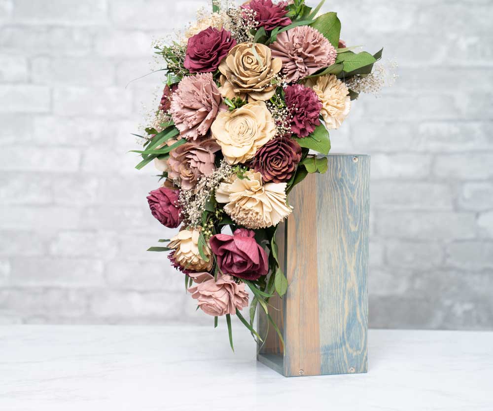 Vintage Vineyard Cascade Bouquet – Sola Wood Flowers