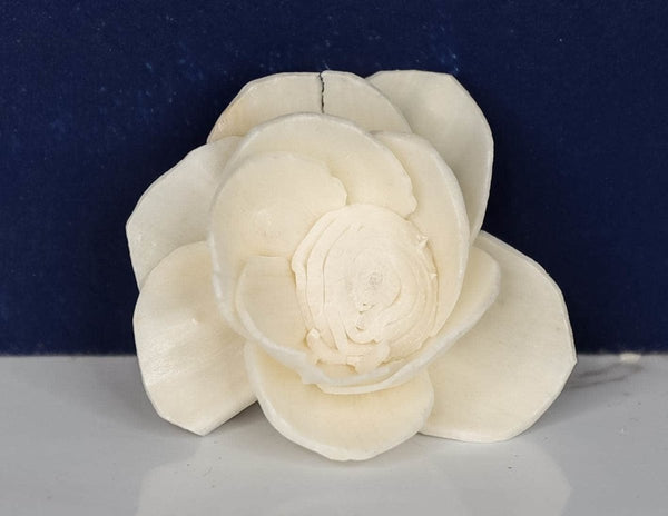 Vintage CHANEL ivory white silk camellia flower brooch with leaves