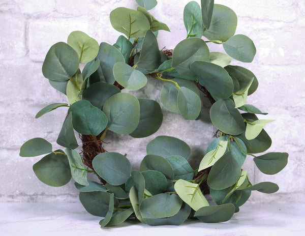 12" Eucalyptus Wreath - Sola Wood Flowers