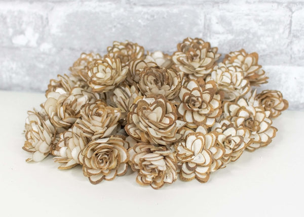 1.5" Almond - 50 Pack - Sola Wood Flowers