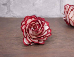 2" Almond w/ Red Tips (10 Pack) - Sola Wood Flowers