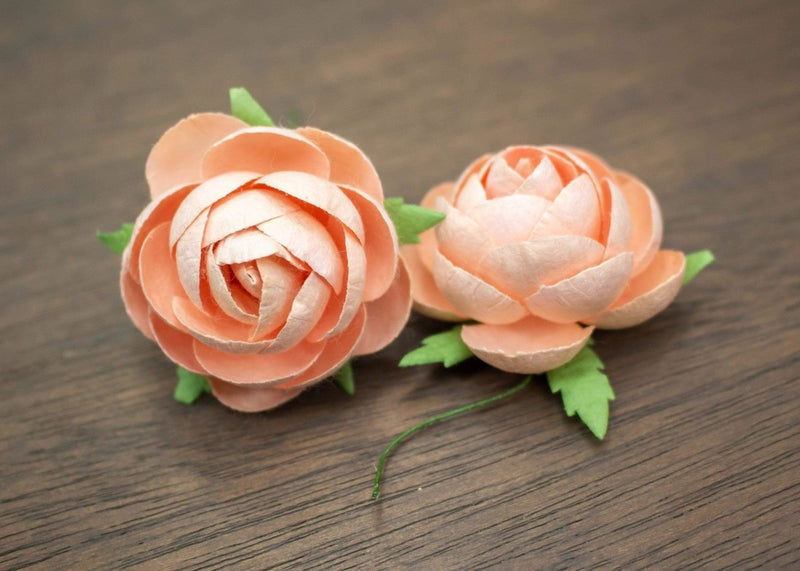2" Mulberry Wood Flower - Blush (5 Pack) - Sola Wood Flowers
