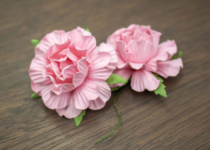 2" Mulberry Wood Flower - Pink (5 Pack) - Sola Wood Flowers