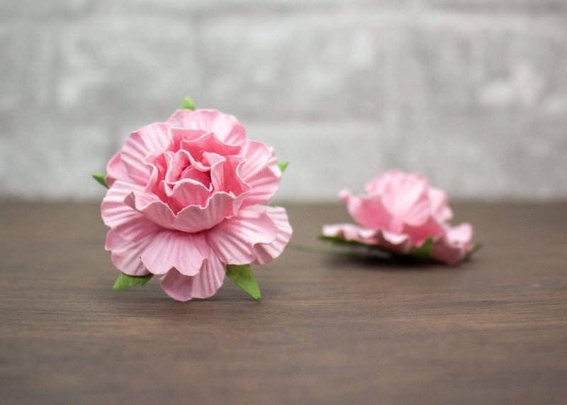 2" Mulberry Wood Flower - Pink (5 Pack) - Sola Wood Flowers