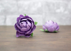 2" Mulberry Wood Flower - Purple (5 Pack) - Sola Wood Flowers