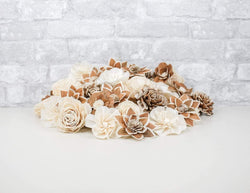 3" - 50 Random Assortment - Sola Wood Flowers