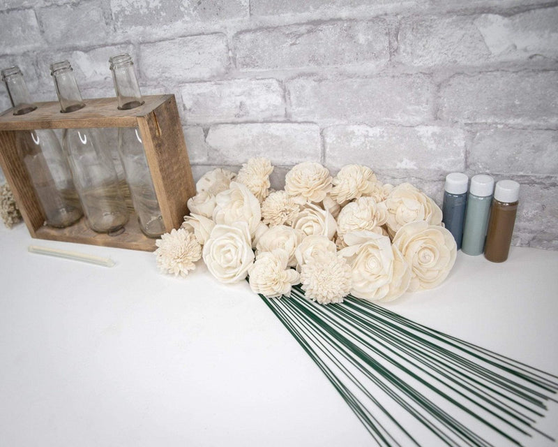 3 Bottle Centerpiece Craft Kit - Sola Wood Flowers