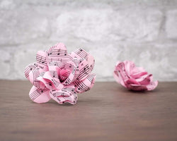3" Light Pink Music Sheet Rose (10 Pack) - Sola Wood Flowers