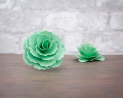 3" Mint Green Paper Carnation (10 Pack) - Sola Wood Flowers