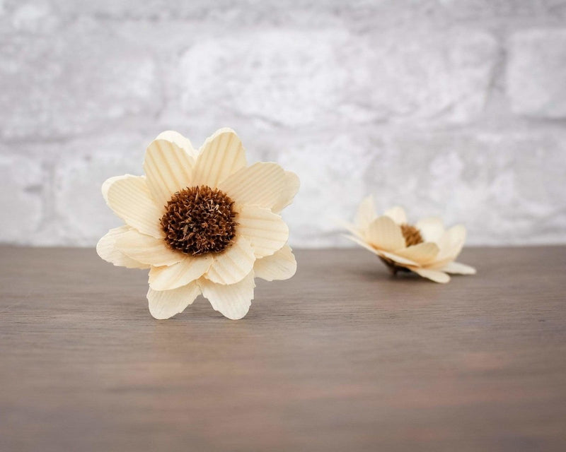 3" Natural Sunflower (10 Pack) - Sola Wood Flowers