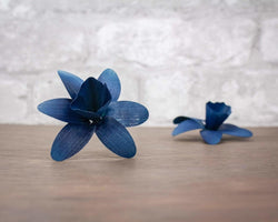 3" Navy Blue Daffodil (10 Pack) - Sola Wood Flowers
