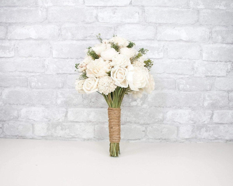 Absolute Snowflake Finished Bridal Bouquet - Sola Wood Flowers