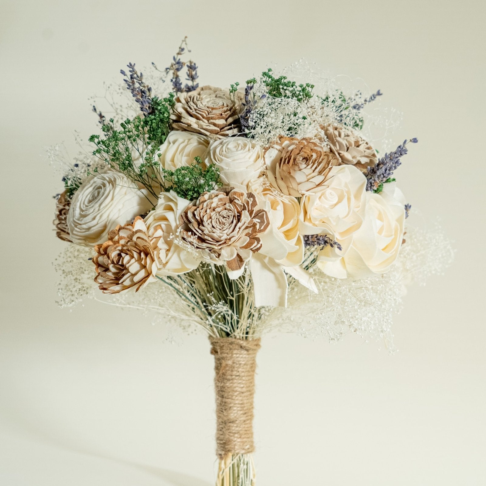 Black Gold Sola Wood Flowed Bridal Wedding Bouquet Accessories