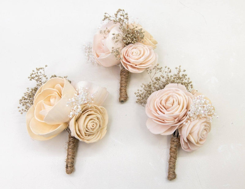 All That Glam Boutonniere Craft Kit (Set Of 3)* - Sola Wood Flowers
