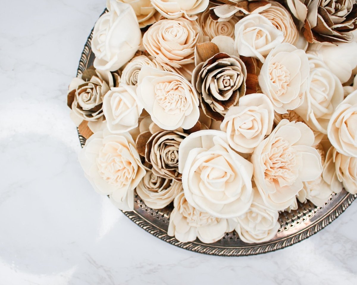 Large Tea Roses - Ivory — CaljavaOnline