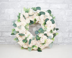 Be Happy Wreath Craft Kit - Sola Wood Flowers