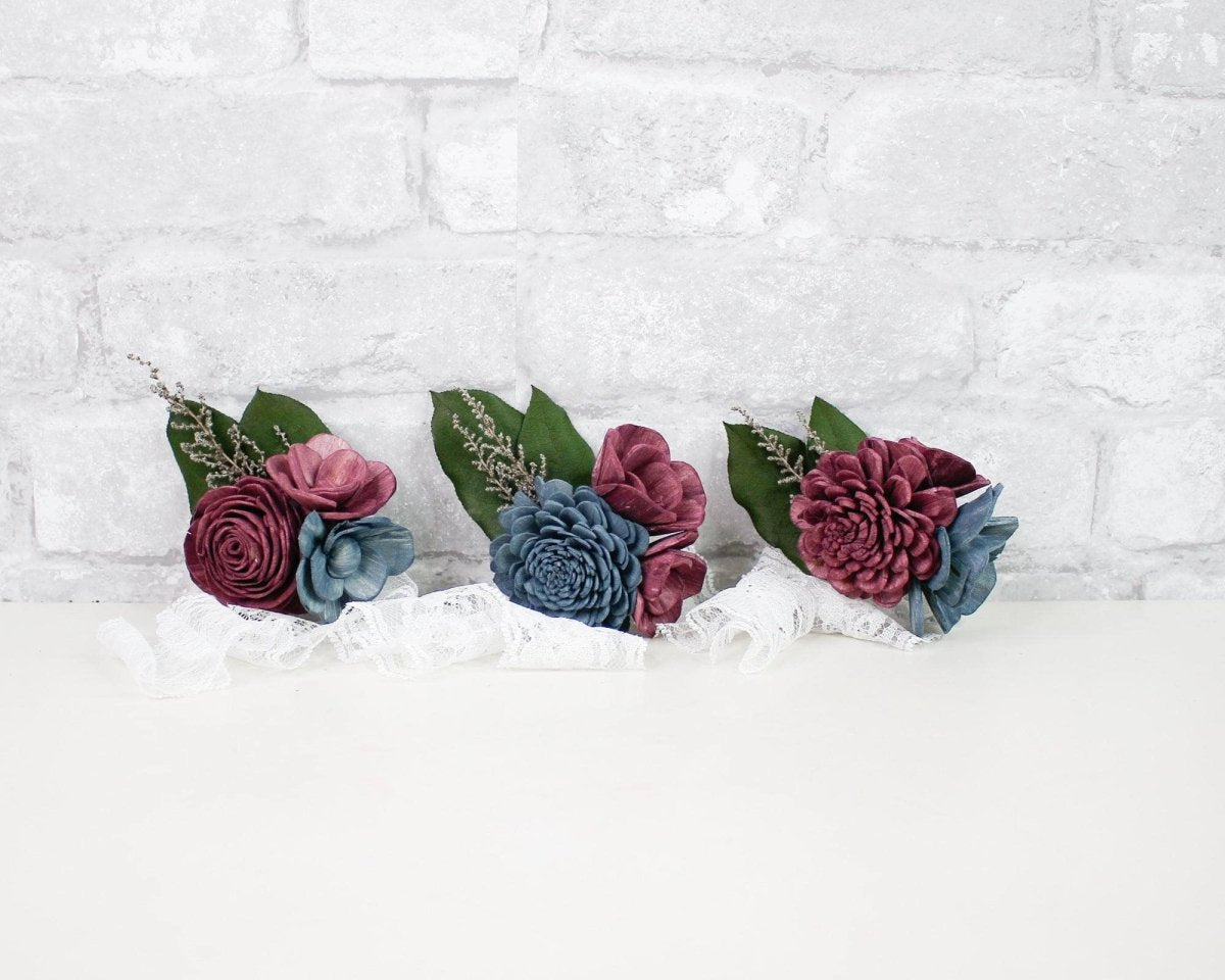 Bejeweled Corsage (Set of 3) – Sola Wood Flowers