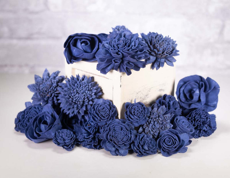 Blue Crown Assortment - Sola Wood Flowers