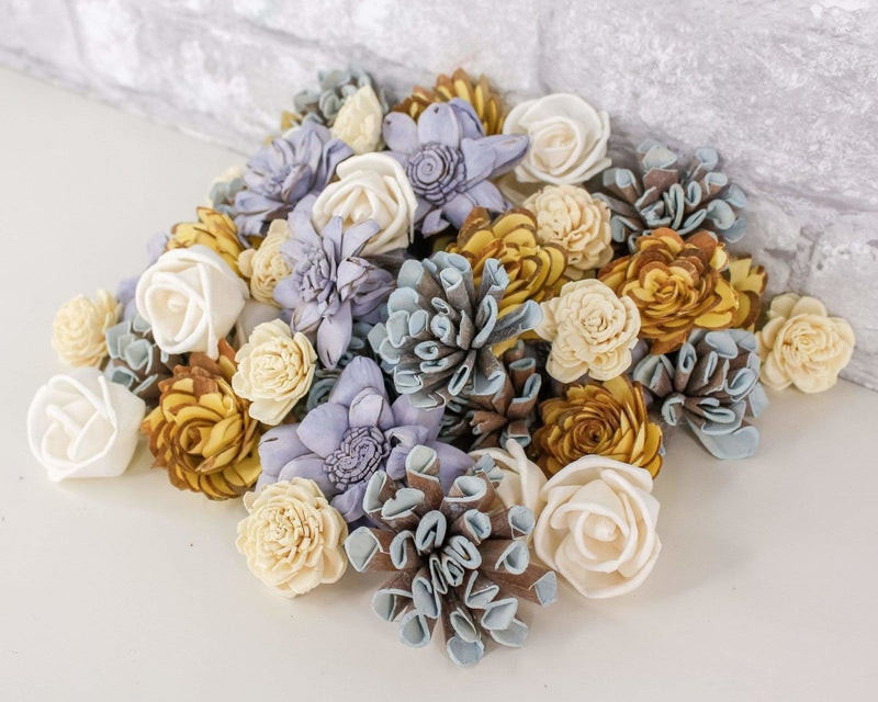 Blue Lemon Mini Assortment - Sola Wood Flowers
