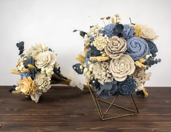 Blue Springs Finished Bouquet - Sola Wood Flowers