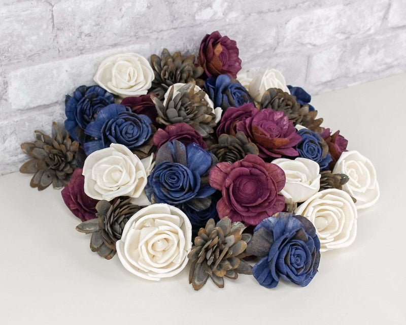 Blueberry Plum Assortment - Sola Wood Flowers