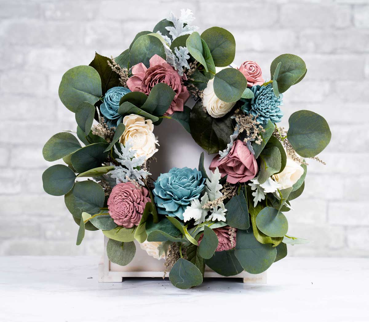 Blush Sola Wood Flower Indoor Wreath – My Dinosaur Dreams