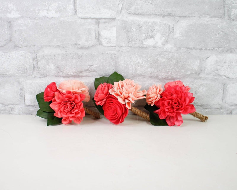 Caprice Boutonniere Craft Kit (Set of 3 ) - Sola Wood Flowers