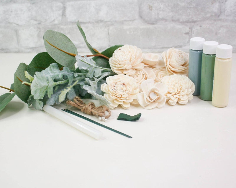 Cinder Rose Boutonniere Craft Kit (Set of 3) - Sola Wood Flowers