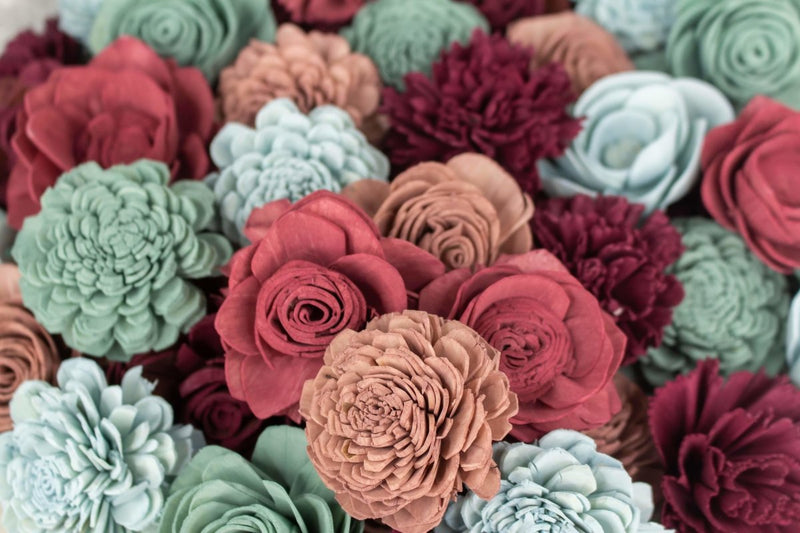 Cranberry Frost Assortment - Sola Wood Flowers