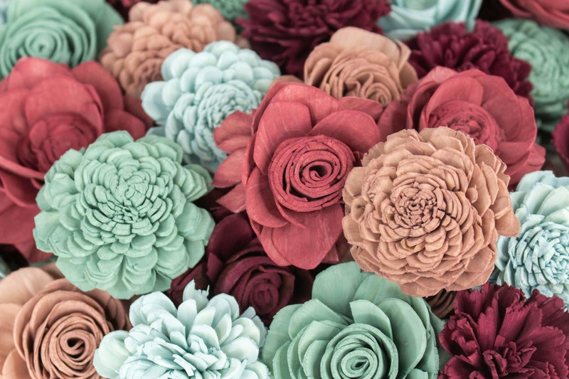 Cranberry Frost Assortment - Sola Wood Flowers