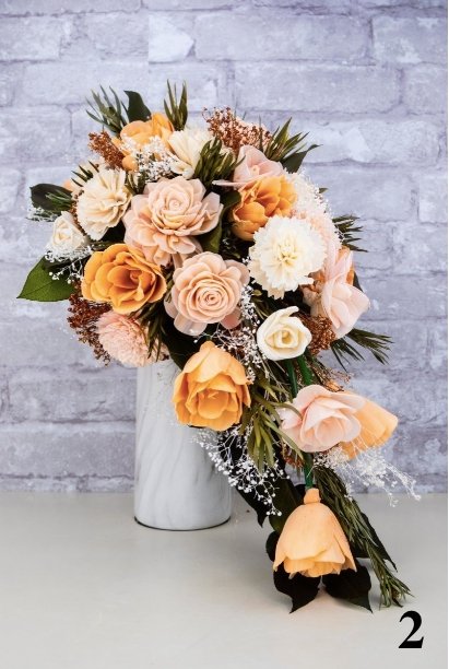 Custom Cascade Bouquet - Sola Wood Flowers