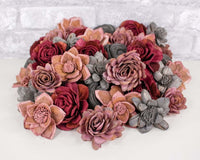 Dark Crimson Assortment - Sola Wood Flowers