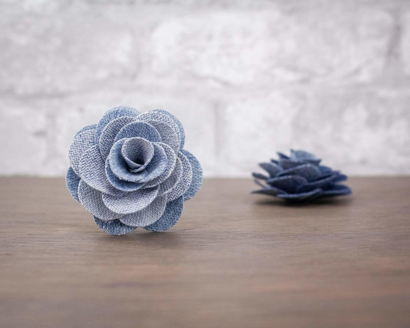 Denim Rose (10 Pack) - Sola Wood Flowers