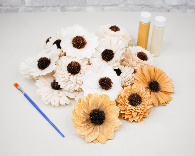 DIY Hand Painted Sunflower Assortment - Sola Wood Flowers