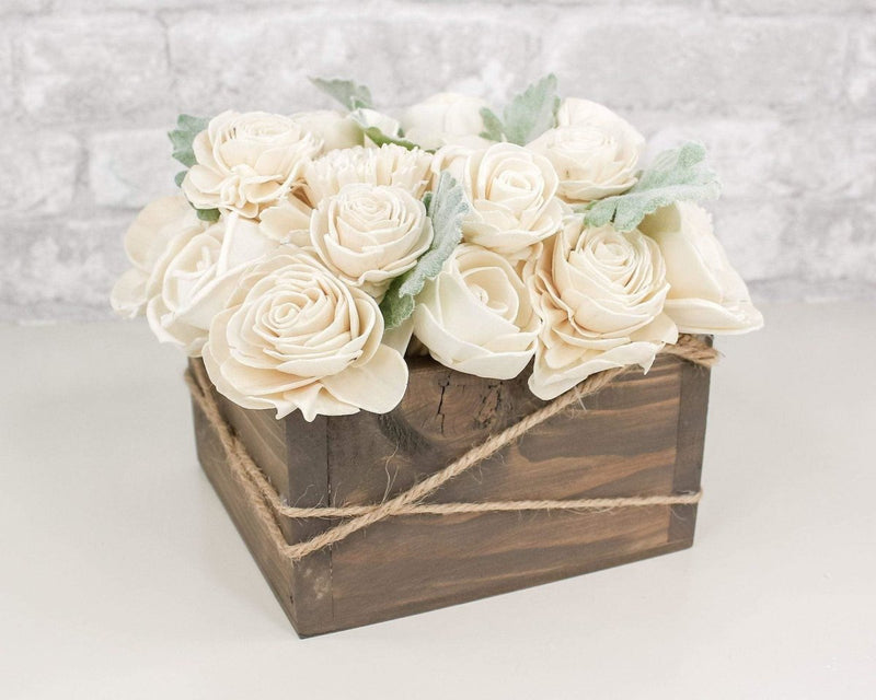 Dusty Miller Square Centerpiece Craft Kit - Sola Wood Flowers