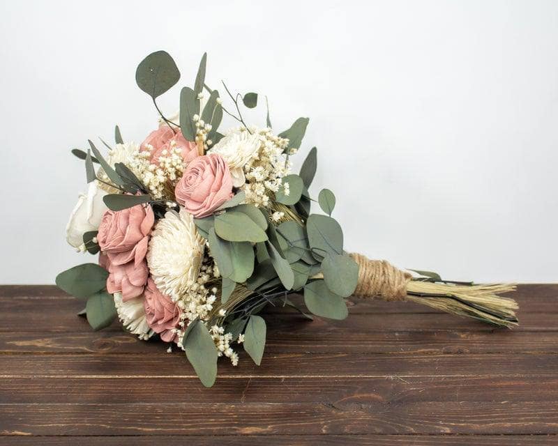 Dusty Rose - Finished Bouquet - Sola Wood Flowers