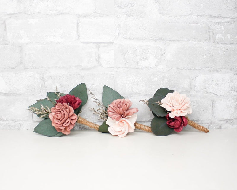 Eternity Boutonniere Craft Kit (Set of 3) - Sola Wood Flowers