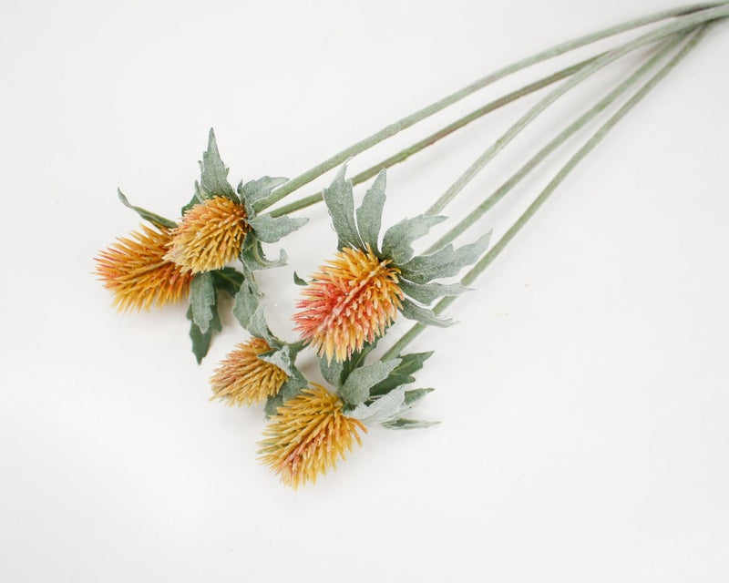 Faux Clover Thistle Spray - Deep Yellow - Sola Wood Flowers