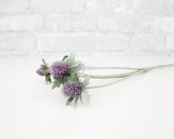 Faux Clover Thistle Spray - Purple - Sola Wood Flowers