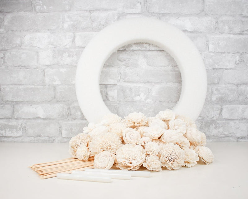 Flowers Forever Wreath Craft Kit - Sola Wood Flowers
