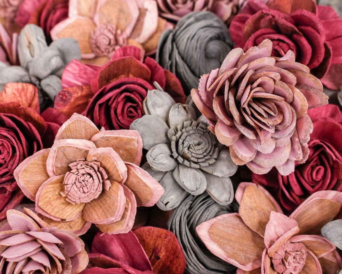 Ombre Dyed Wooden Flowers — Wine & Sprinkles
