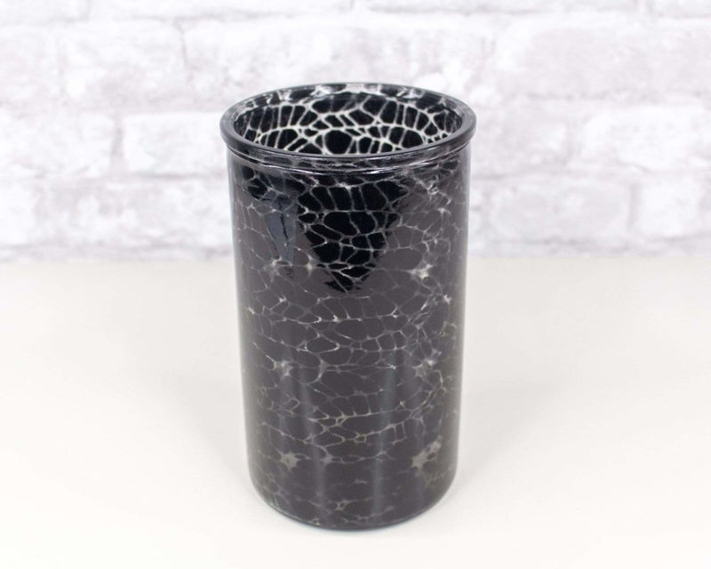 Frosted Crackle Glass Vase (Multiple Colors/Sizes) - Sola Wood Flowers